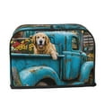 thumbnail image 2 of Yiaed Vintage Pickup Sunflower Dog Print Two Slice Bread Machine Cover, Universal Size Kitchen Appliance Cover for Bread Machine,Bread Machine Cover, 2 of 7
