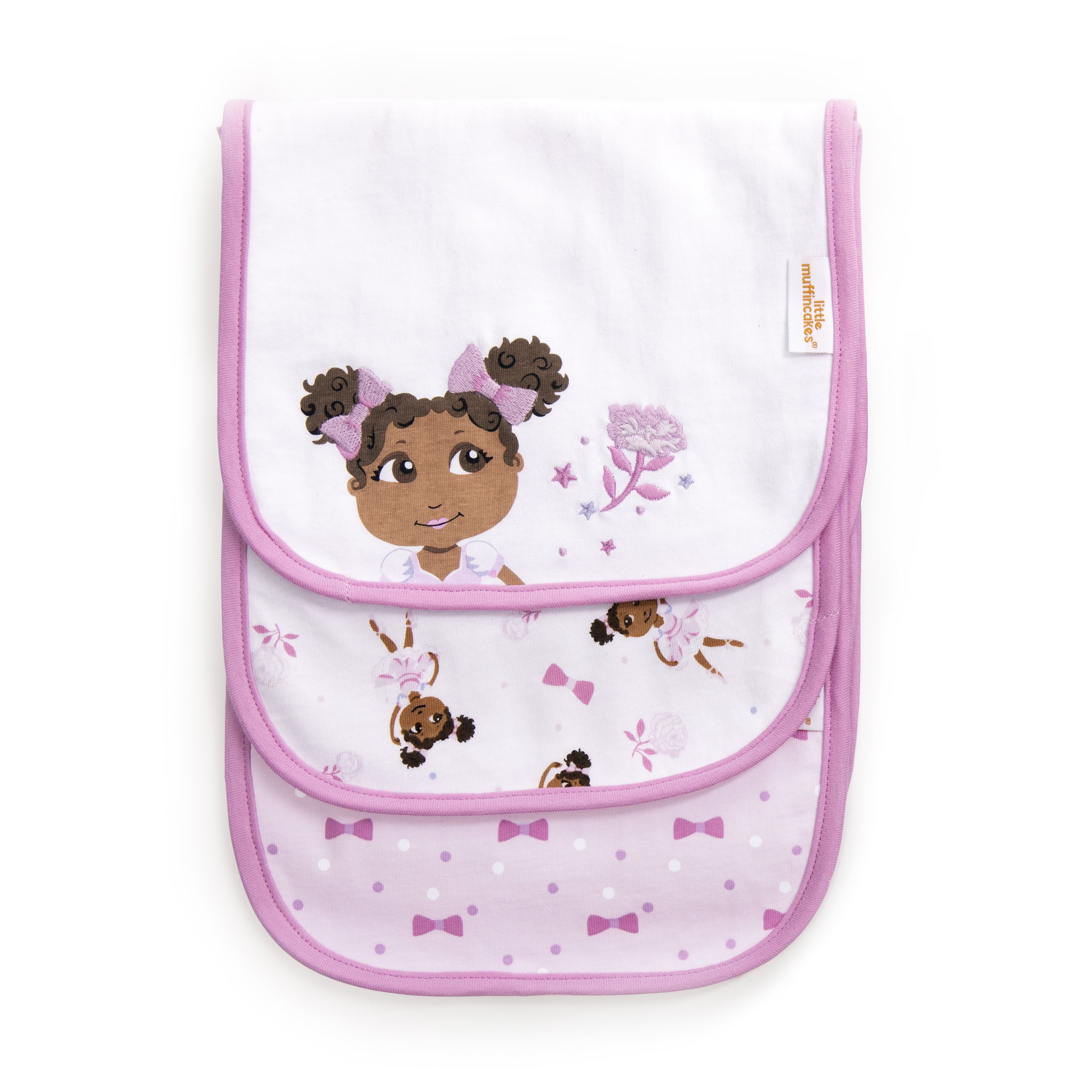 Little Muffincakes 3-Pack Burp Cloth - Zhara