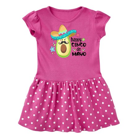 

Inktastic Happy Cinco de Mayo Avocado in Sombrero Gift Baby Girl Dress