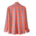 thumbnail image 3 of Njoeus Fashion Men's Cotton Plaid Shirt Loose Youth Long Sleeve Casual Shirts with Pocket, 3 of 8