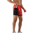 thumbnail image 2 of Men's Running Shorts, 2-in-1 Stealth Short, Summer Quick-Drying Breathable Double-Layer Anti-Slip Three-Quarter Training Fitness Running Gym Yoga Outdoor Sports Shortsshorts, 2 of 7