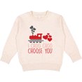 thumbnail image 2 of Inktastic I Choo Choo Choose You Valentines Day Train Toddler Sweatshirt, 2 of 4