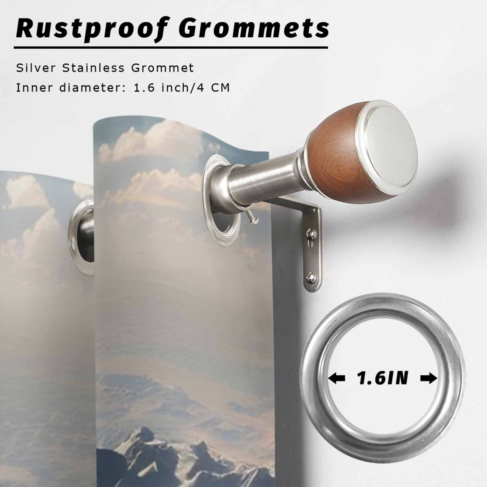 Abyss Crater Outdoor Curtains for Patio, Ground Fissure Earth Brown Crevice Texture Sunshade Privacy Drapes Grommet Waterproof Outside Curtains for Porch/Cabana/Balcony 54"x 108", 1 Panel