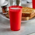 thumbnail image 2 of TrueCraftware- Set of 12 Belize 10 oz. Tumbler/Drinking Cups Red Polycarbonate-Premium Iced Tea Glasses Stackable Reusable Dishwasher Safe Break-Resistant for Home and Restaurants, 2 of 6