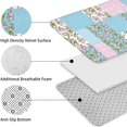 thumbnail image 5 of Pioneer Flower Floral Print Pattern Bathroom Rugs Sets 3 Piece,Toilet Cover Set,Absorbent Non Slip Bathroom Mats Sets with U-Shaped Contour Rug Toilet Rug Set, 5 of 5