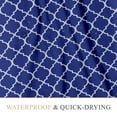 thumbnail image 3 of Canadian Linen Rideaux de Douche Sans Crochets, 72"x72 Pouces, Rideaux de Douche pour Baignoire en Polyester Résistant à la Moisissure et à l'Eau, Lavables, pour Salle de Bain, Treillis Bleu, 3 of 6