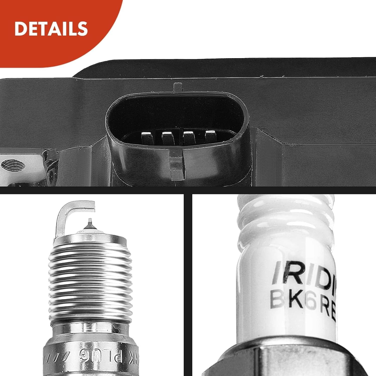 A-Premium Ignition Coils and Spark Plugs Kits Compatible with Ford Explorer 2006-2010, Explorer Sport Trac 2007-2010, Mustang 2005-2010, Ranger 2001-2011 & Mazda B4000 2001-2010 & Mercury Mountaineer
