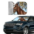 thumbnail image 4 of Disketp Windshield Sun Shade, Car Sun Shade For Front Window Christmas Horse Sunshades Sun Visor Protector Blocks Uv Rays Foldable, 4 of 9