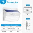 thumbnail image 6 of 4 Pack Solar Lights Outdoor,White Motion Sensor Solar Security Lights Waterproof with 3 Lighting Modes Solar Powered Wall Lights Outside for Garden Fence Yard Deck,Cool White, 6 of 8