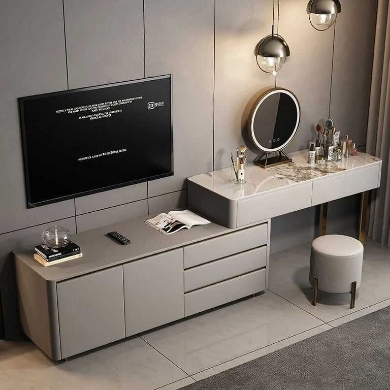 Modern tv unit with dressing table discount