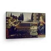 Smile Art Design Annunciation by Leonardo Da Vinci Canvas Wall Art Canvas Print Famous Art Painting Reproduction Fine Art Oil Paintings Home Decor Ready to Hang- Made in USA- 15x22