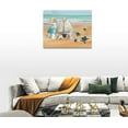 thumbnail image 3 of Beach Sea Turtle Wall Art Coastal Ocean Pictures Wall Decor Nautical Seascape Canvas Paintings Modern Artwork Home Decoration for Bathroom Living Room Bedroom Office Framed 16"x12", 3 of 6