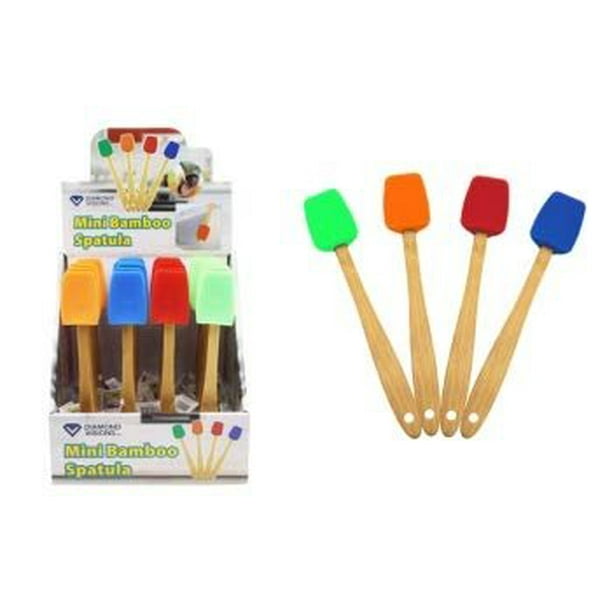 Diamond Visions 112080 Mini Silicone Spatula with Bamboo Handle in