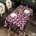 thumbnail image 3 of Pink and Black Of Leopard Print Rectangle Tablecloth 60"x102",Waterproof Polyester Rectangle Table Cloth, Wipeable Spillproof Polyester Tablecloth for Dining, Camping, Indoor and Outdoor, 3 of 6