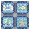 thumbnail image 1 of Posavasos Absorbentes Coasterstone De 4-1/4 Pulgadas ""Iconos Costeros"", Juego De 4, 1 of 1