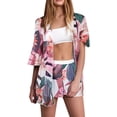 thumbnail image 1 of asddcavvf Bikinis Ensembles pour Femmes Ensemble Décontracté de Vacances Trois Pièces Couverture de Plage, 1 of 8