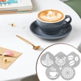thumbnail image 2 of Decodeary 5pieces Premium Stainless Steel Coffee Stencils Easy To And Delicate Designs Coffee Drawing Mold, 2 of 6