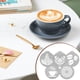 thumbnail image 2 of Kearding Molde para dibujar café de 5 piezas, diseños impresionantes con plantillas de acero inoxidable, plantillas de café fáciles Juegos de servir café y té, 2 of 6