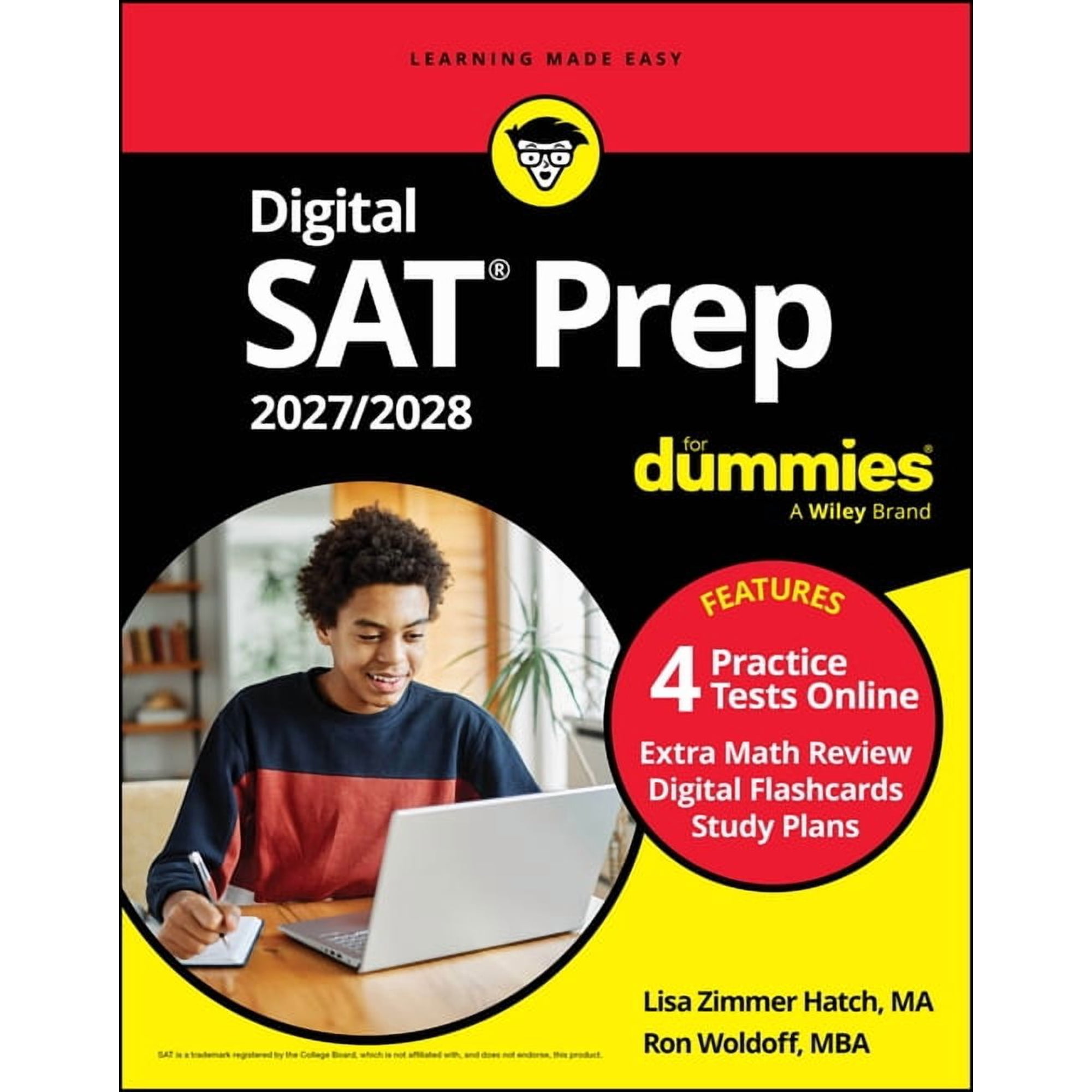 Digital SAT Prep 2027/2028 for Dummies: Book + 4 Full-Length Practice Tests & Flashcards Online, (Paperback)