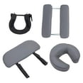 thumbnail image 3 of Mesa de con cuna facial y reposacabezas, juego completo, portátil, con reposabrazos, almohada, cojín estable y cómodo para cuello cabeza. gris, 3 of 9