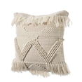 thumbnail image 2 of Laddha Home Designs Handwoven Geometric Cotton Throw Pillow Cover - 20" - Cream, 2 of 6