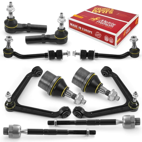Metrix Premium Chassis Parts - 10 PC Front End Suspension Kit Fits 2007-2009 Dodge Aspen, 2004-2009 Dodge Durango, Replacement ES800321, EV800398, K750026, K80765, RK7424, Made in Europe