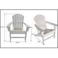 thumbnail image 3 of Luckyberry Outdoor Classic HDPE Plastic Adirondack Chair, White, 3 of 4