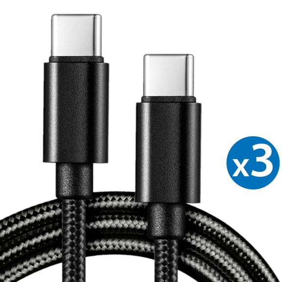 USB C to USB C Cable [3ft, 3-Pack], 60W/3A Fast Charging USB Type C Charger Cord Compatible with Samsung Galaxy S23/S22/S22 , S21/S21  Ultra 5G, S20/S20  Ultra 5G, Note 20/10, Universal