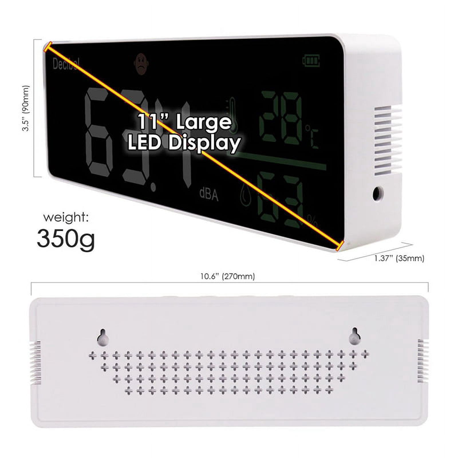 3-In-1 Decibel Meter Sound Level Reader+Humidity & Temperature, Classroom Noise Meter,Decibel Reader Noise Decibel Meter