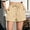 Khaki, variant on Fancyglim Women Casual Shorts Summer Elastic High Waist Drawstring Shorts Pants with Pockets Black XL