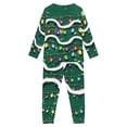thumbnail image 3 of Renewold Colorful Lights Pj Set of 2 Kids Christmas Green Pajamas Top and Pants with Big Pocket Breathable Polyester Long Sleeve Indoor Loungewear Leisure Sleep Wear Size 15-16, 3 of 5