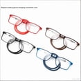 thumbnail image 3 of Magnetic Reading Glasses Men Women Front Connect Adjustable Temples Eyeglass Around Neck Hanging Readers 1.5,Black, 3 of 11