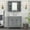 Grey, variant on EUROCO 36'' Bathroom Vanity with Top Sink and Mirror Cabinet, Modern Bathroom Storage Cabinet with 2 Soft Closing Doors and 2 Drawers, Single Sink Bathroom Vanity