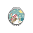 thumbnail image 1 of mas Snowman Snowflake Dog Festival Hand Compact Mirror Round Portable Pocket Glass, 1 of 3