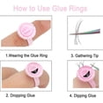 thumbnail image 2 of Glue Rings for Eyelash Extension,400PCS Glue Rings Lash Ring for Glue,Lash Glue Ring Holder Blooming Eyelash Glue Holder, 2 of 5