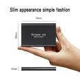 thumbnail image 2 of Disque Dur Externe Haute Vitesse SSD Portable 256 To USB3.1 Interface Type-C Disque Dur Disque à Semi-Conducteurs Stockage de Masse pour Ordinateur Portable/PC, 2 of 4