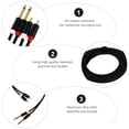 thumbnail image 2 of Miangastore Studio Monitor Cables Aluminum Alloy 2Set 5.9X0.2X0.2In, 2 of 8