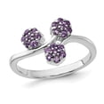 thumbnail image 1 of 1/4 carat (CTW) Améthyste Tri-fleur en argent sterling, 1 of 4