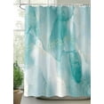 thumbnail image 2 of Shower Curtains Teal Marble Bath Curtain Abstract Geometric Modern Ombre Waterproof Bathroom Shower Curtain Set with Hooks Decoration 72 x 72 Inches, 2 of 7