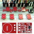 thumbnail image 4 of Lefu 20Pc TTP223 Bouton Tactile Rouge Modulaire Autobloquant Commutateur Micro Capacitif Unique, 4 of 9