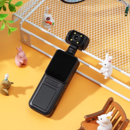 OUNONA Black Compact Body Camera with Real Time Video Sharing and Shockproof