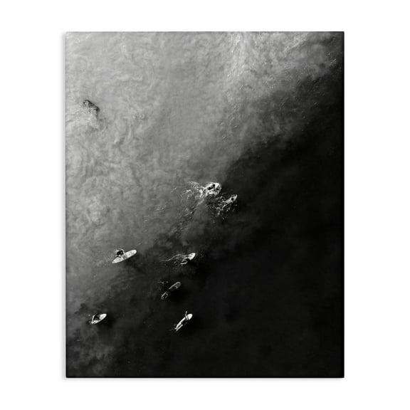 Stupell Industries Aerial Paddling Surfboards Sports Photography Gallery Wrapped Canvas Art Print Wall Art, 16 x 20