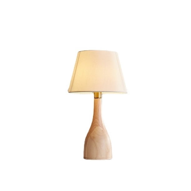 Lámpara de mesita de noche de estilo chino retro de madera for sala de estar y dormitorio