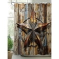 thumbnail image 2 of Shower Curtain, Vintage Rustic Style Independence Day Wood Grain Washable Shower Curtain with Hooks Bath Decor Fabric Shower Curtains for Bathroom, Hotel, Stalls, Bathtubs, 72x84 Inch, 2 of 6
