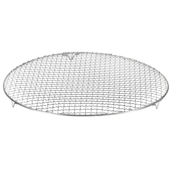Uxcell Round Cooking Rack, 16.7-inch 201 Stainless Steel Cross Wire Barbecue Grill Net Racks with 20mm Legs