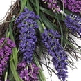 thumbnail image 3 of Northlight Heather Spring Artificial Floral Wreath, Purple 22-Inch, 3 of 4
