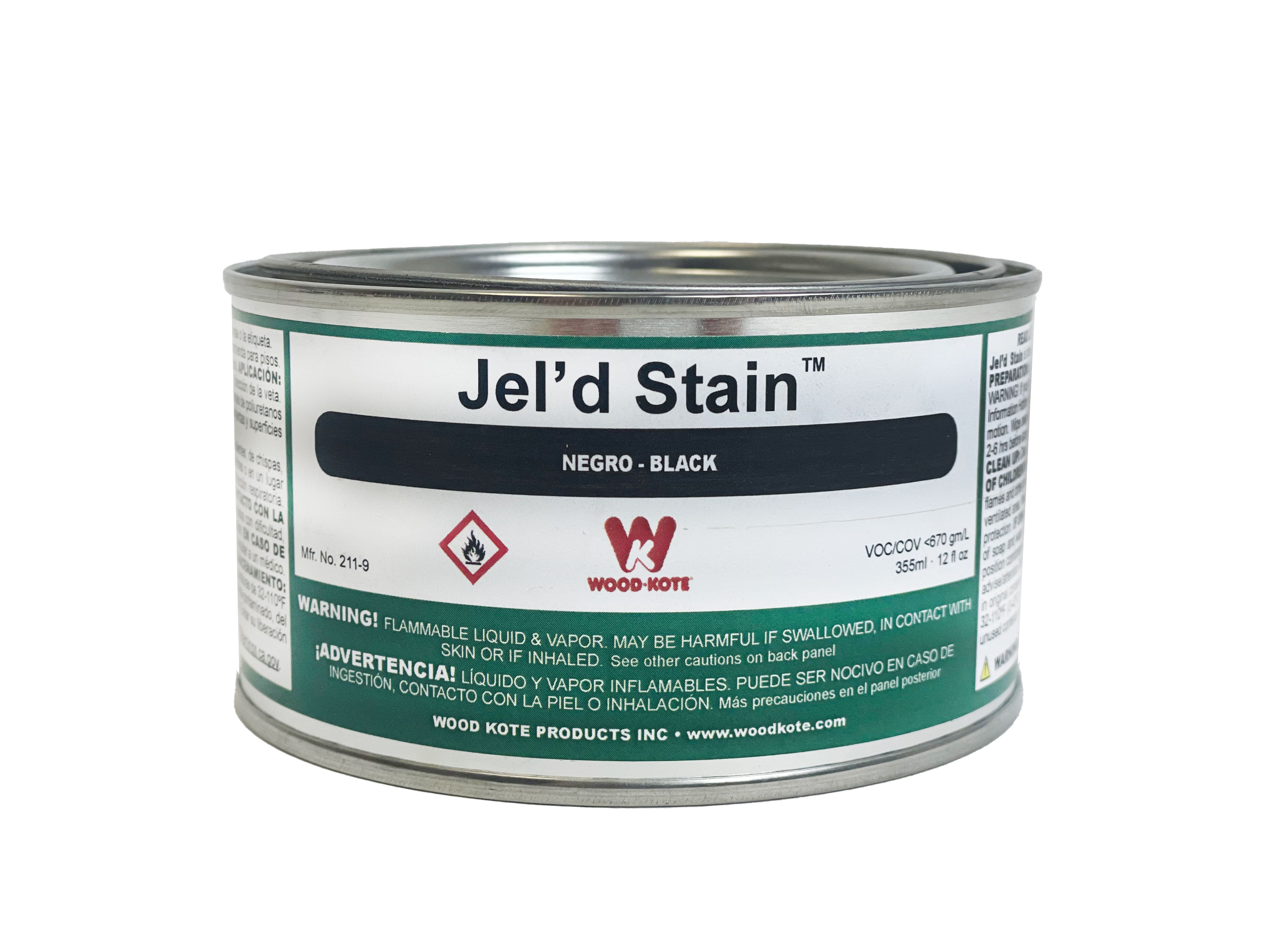 Wood Kote Jel'd Stain, 12oz, Fast Drying SemiTransparent Wood Stain