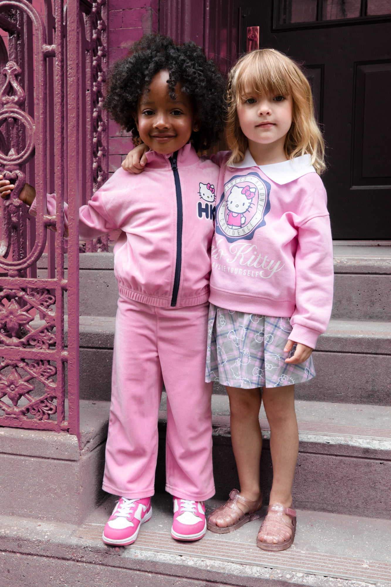Hello Kitty Toddler Girls Velour Track Jacket and Flare Pants Set, 2-Piece, Sizes 12M-5T