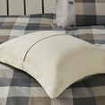 thumbnail image 2 of Izzovium 7-Piece Herringbone Comforter Set for Cal King Beds - Neutral Buffalo Plaid Pattern, Polyester Bedding with Pillows & Skirt, 2 of 13