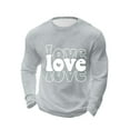 thumbnail image 5 of Gytharion Men's Plus Size Valentine's Day Sweatshirts Trendy Heart Print Holiday T-Shirt Lightweight Casual Long Sleeve Waffle Shirt Loose Comfy Round Neck Pullover Tops for Boyfriends, 5 of 5